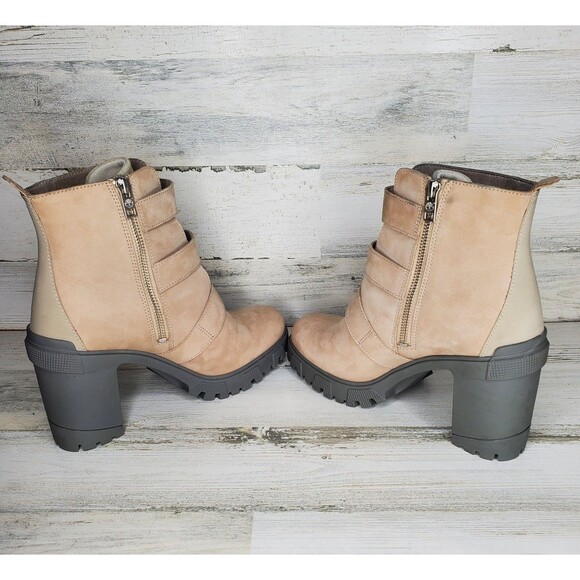 Timberland Women's Lana Point Boot Buckled Light Taupe Nubuck A5MPR Size 9.5 - Picture 7 of 16